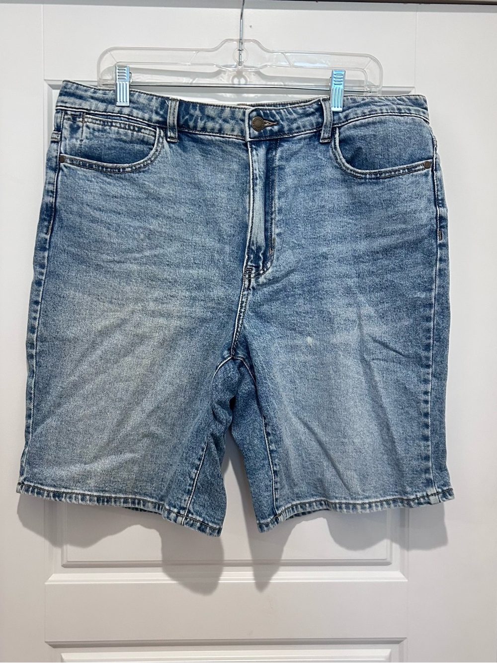 Wrangler Light Blue Washed Denim Shorts